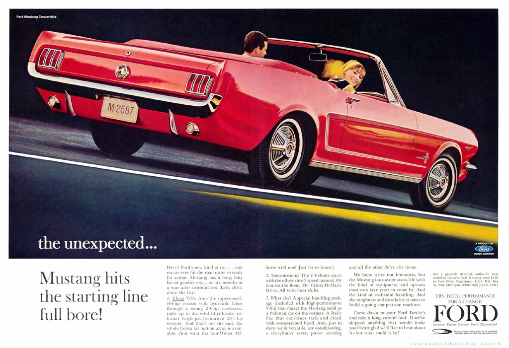 1964 Ford Mustang Advertising
